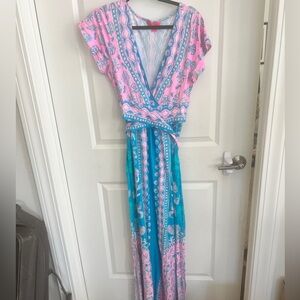 Lilly Pulitzer maxi wrap dress size L